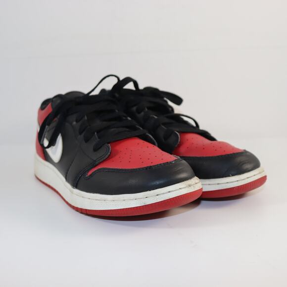 Nike Air Jordan 1 Low Bred White Swoosh – Size 7Y (Women’s 8.5) - Picture 1 of 6